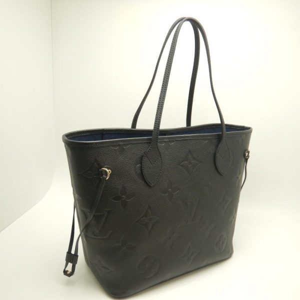 2 Louis Vuitton Neverfull MM Tote Bag Implant Noir