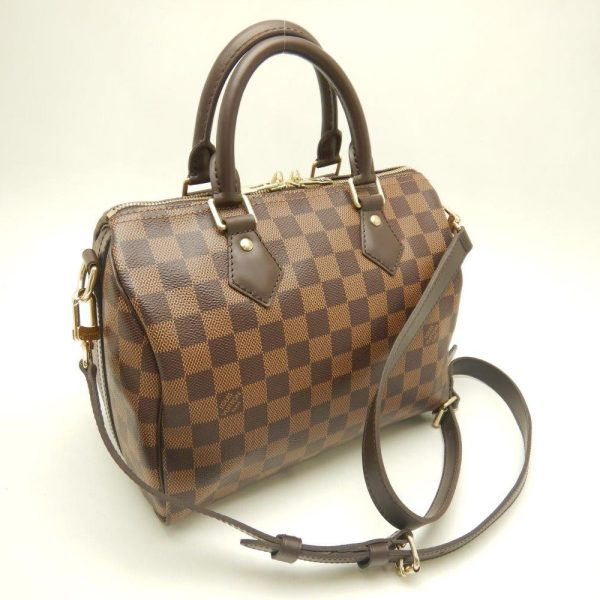 2 Louis Vuitton Damier Speedy Bandouliere 25 Ebene 2WAY Bag Brown