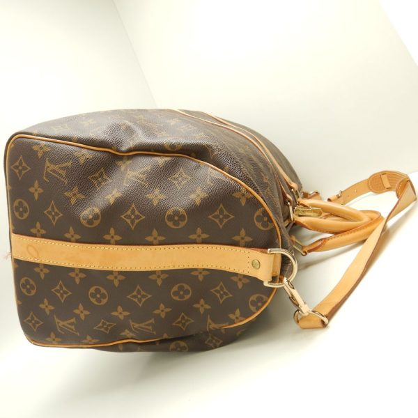 2 Louis Vuitton Monogram Keepall Bandouliere 50 Boston Bag Brown