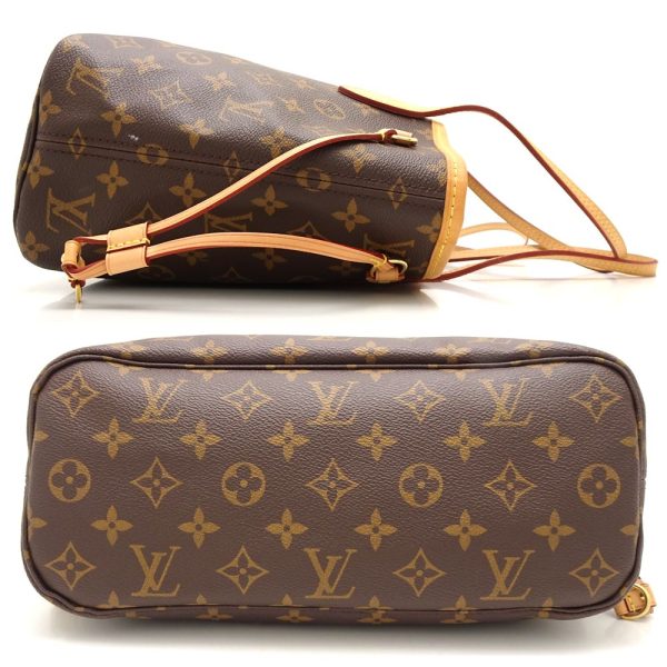 2 Louis Vuitton Monogram Neverfull PM Tote Bag Brown