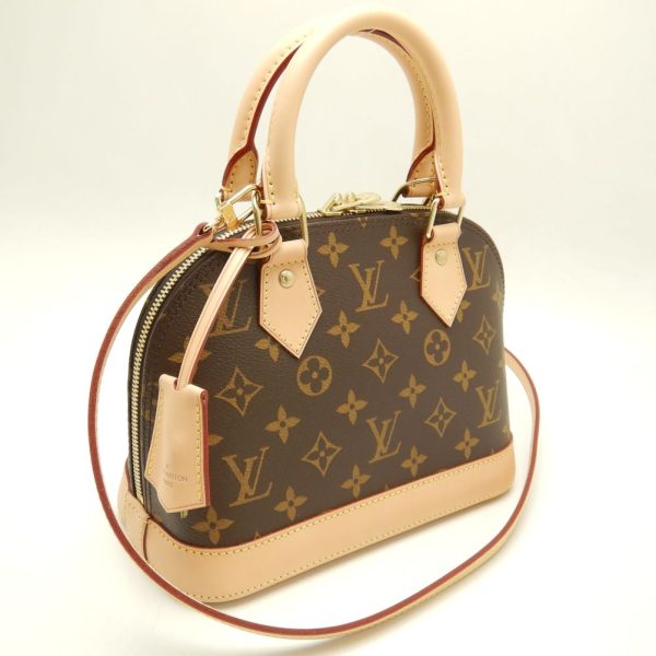 2 Louis Vuitton Monogram Alma BB Handbag Brown