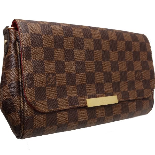 2 Louis Vuitton Damier Favorite MM Shoulder Bag Ebene