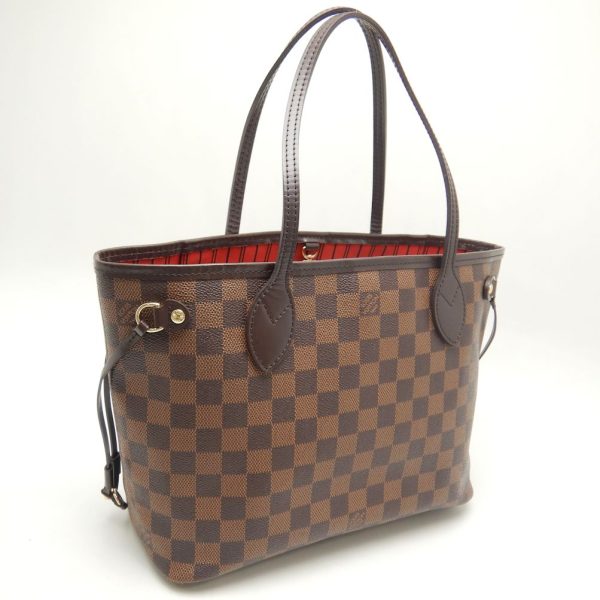 2 Louis Vuitton Damier Neverfull PM Tote Bag Brown