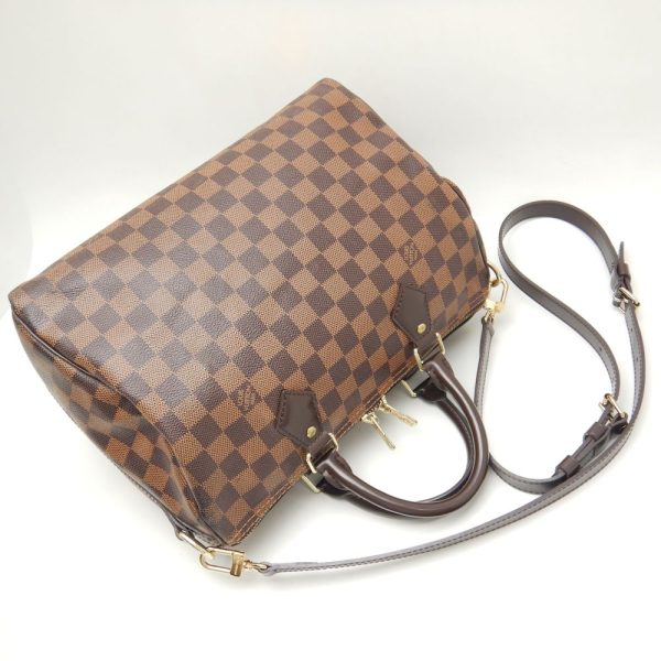 2 Louis Vuitton Damier Speedy Bandouliere 30 Handbag Brown