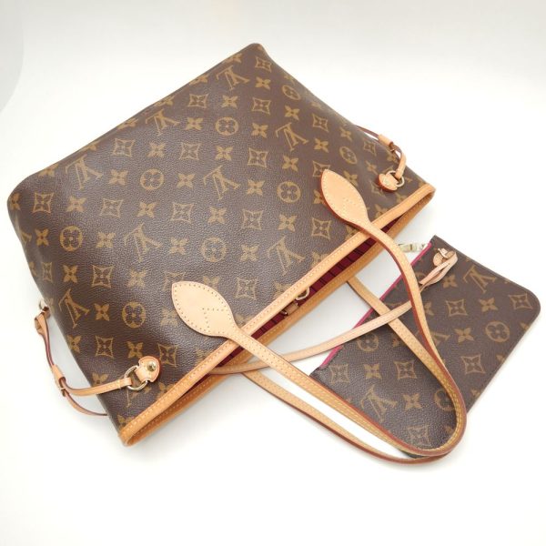 2 Louis Vuitton Monogram Neverfull PM Tote Bag Pivoine