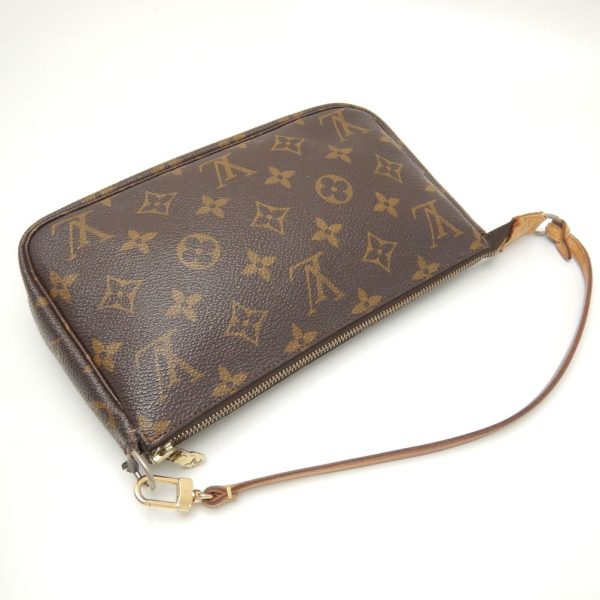 2 Louis Vuitton Monogram Accessory Pouch Handbag Brown