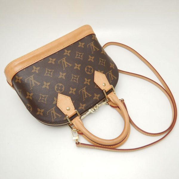 2 Louis Vuitton Monogram Alma BB Handbag Brown