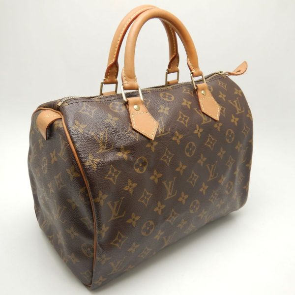 2 Louis Vuitton Monogram Speedy 30 Handbag Brown