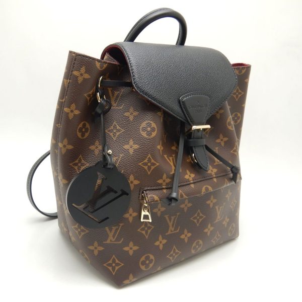 2 Louis Vuitton Monogram Montsouris PM Backpack Brown