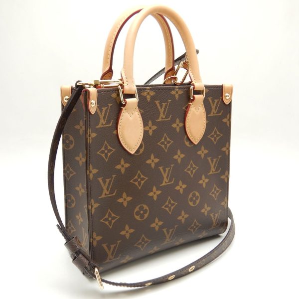 2 Louis Vuitton Monogram Sac Plat BB Handbag Brown