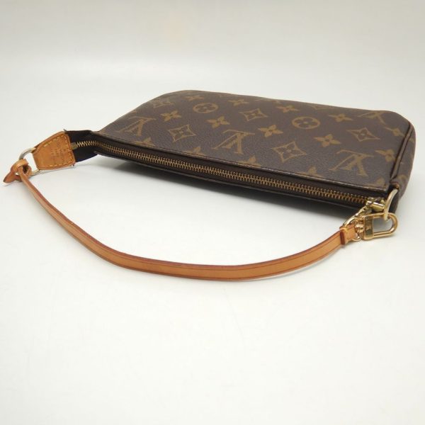 2 Louis Vuitton Monogram Pochette Handbag Accessory Pouch Brown