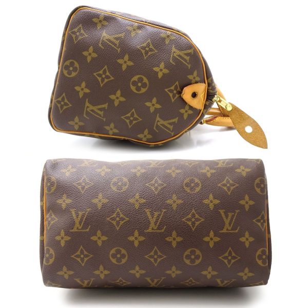 2 Louis Vuitton Monogram Speedy 25 Handbag Brown