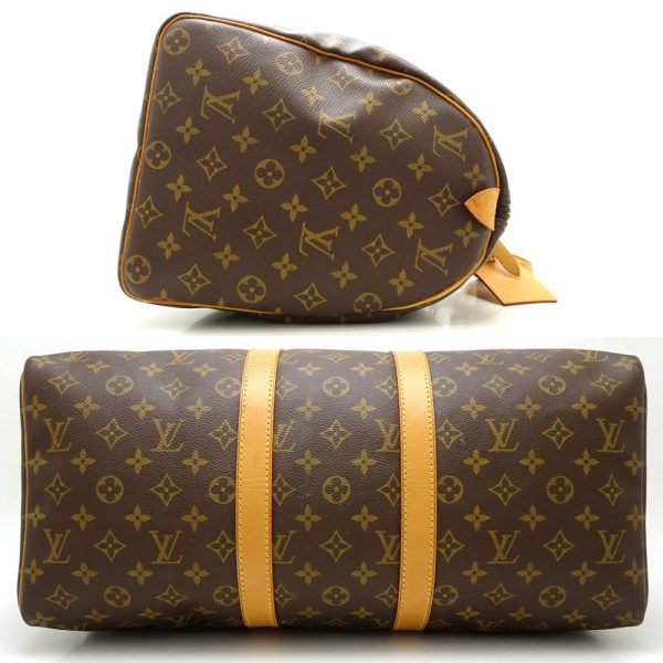 2 Louis Vuitton Monogram Keepall 45 Handbag Brown