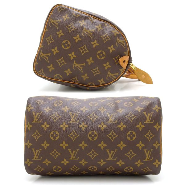 2 Louis Vuitton Monogram Speedy 30 Handbag Brown