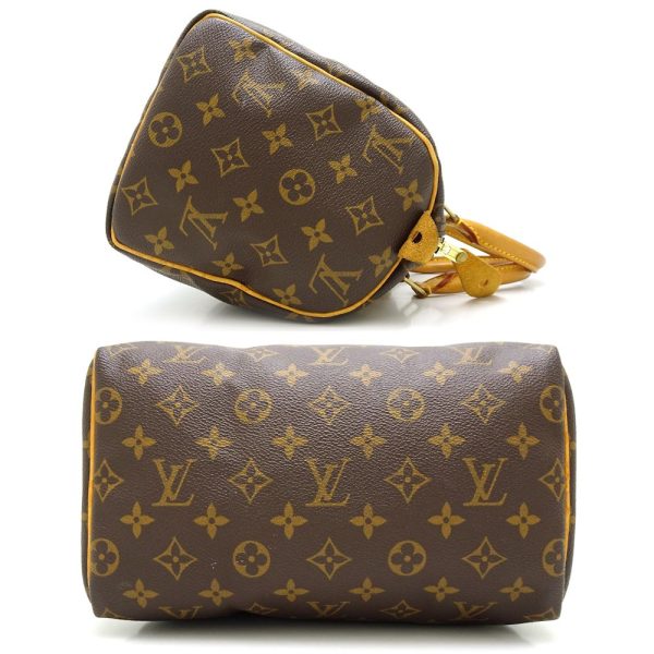 2 Louis Vuitton Monogram Speedy 25 Handbag Brown