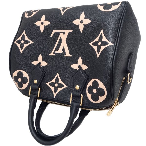 2 Louis Vuitton Speedy Bandouliere 25 Mini Boston Bag Monogram Black