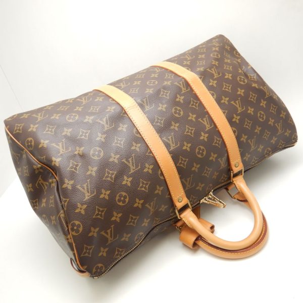 2 Louis Vuitton Monogram Keepall 50 Boston Bag Brown