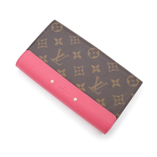 2 Louis Vuitton Portefeuille Palace Long Wallet Monogram Pink