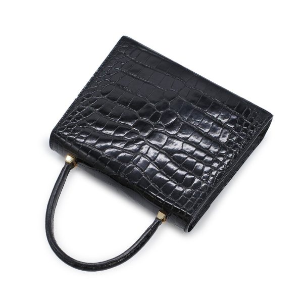 2 Louis Vuitton Malesherbes Handbag Crocodile Special Black