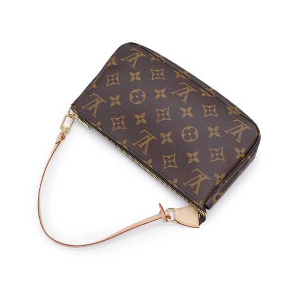 2 Louis Vuitton Pochette Accessoire Pouch Monogram Brown