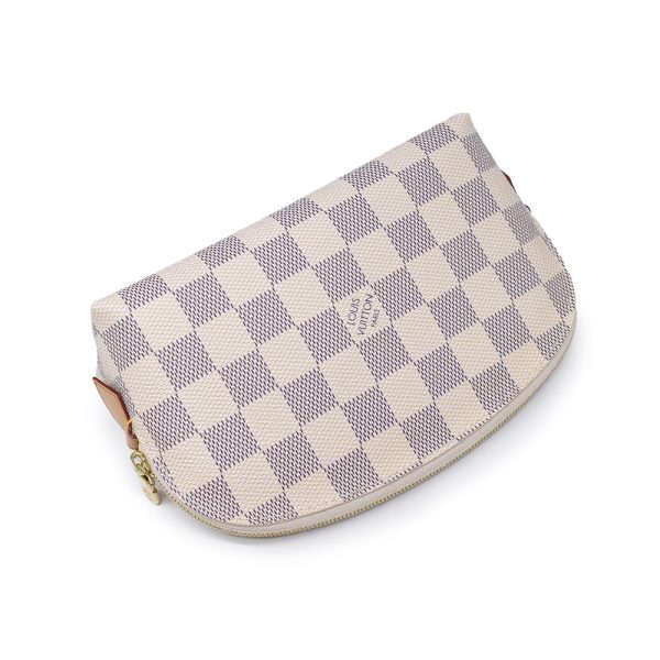 2 Louis Vuitton Pochette Cosmetic Pouch Makeup Pouch Damier Azur