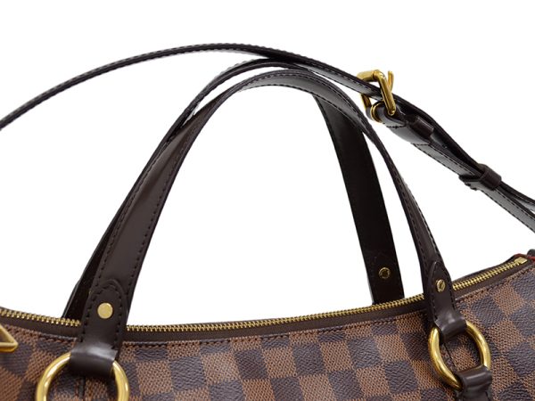 2 Louis Vuitton Evora MM Handbag Damier Ebene