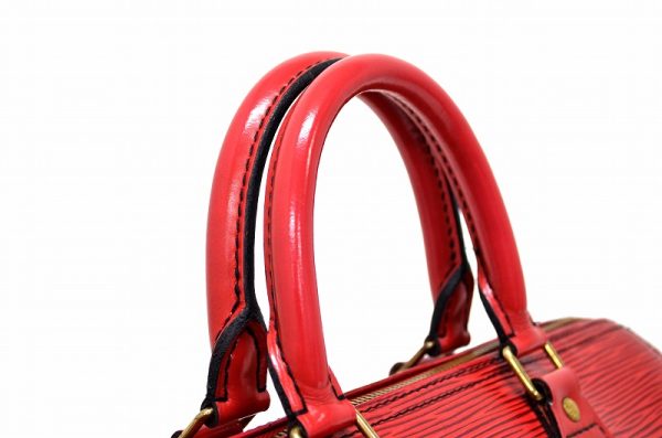 2 Louis Vuitton Speedy 25 Handbag Red