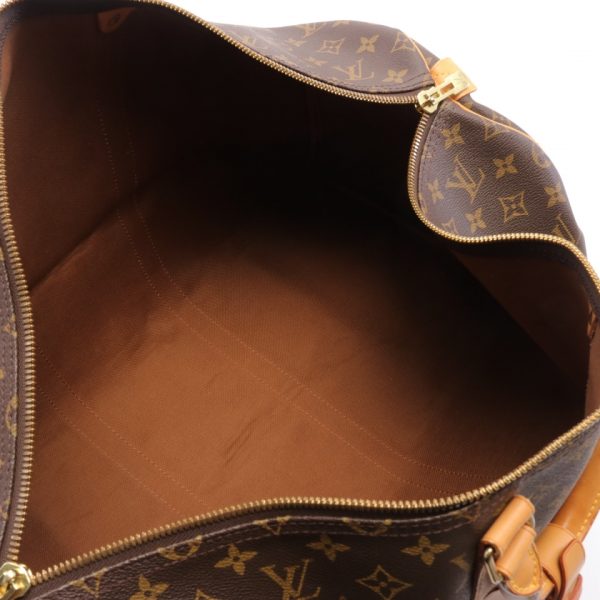 2 Louis Vuitton Keepall 55 Monogram Boston Bag Brown