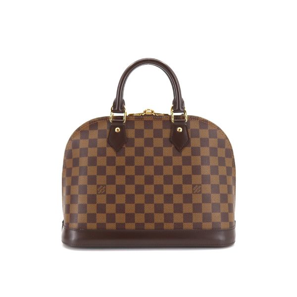 2 Louis Vuitton Damier Alma PM Hand Bag Ebene Brown