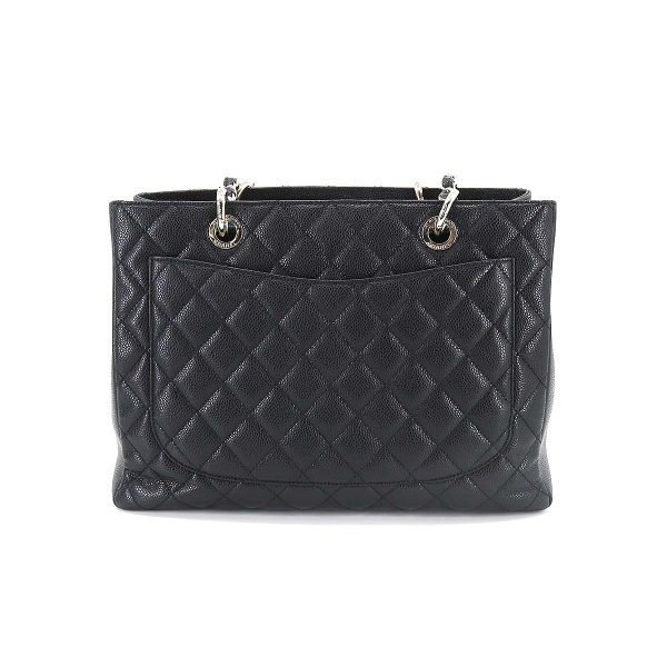 2 Chanel Matelasse Grand Shopping Chain Tote Bag GST Caviar Skin Black