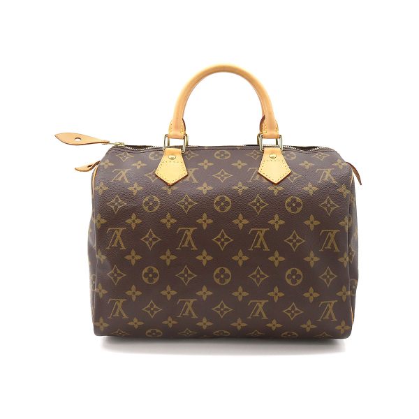 2 Louis Vuitton Monogram Speedy 30 Hand Bag Brown Gold Hardware