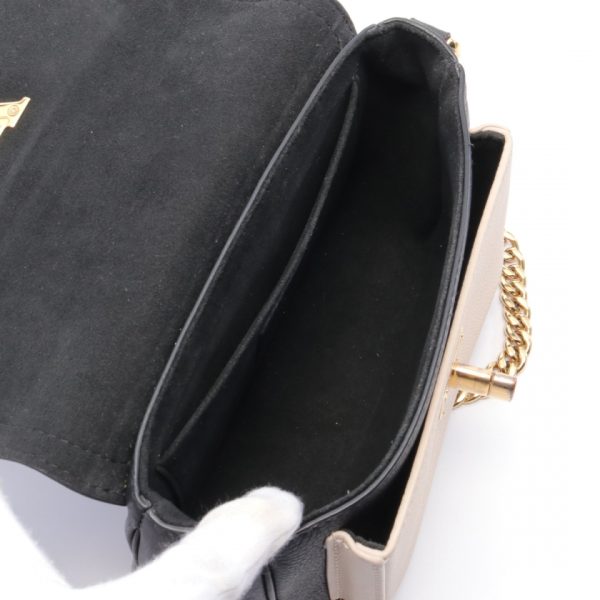 2 Louis Vuitton LockMe Tender Noir Chain Handbag Black
