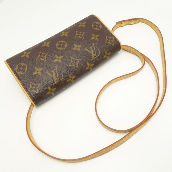 2 Louis Vuitton Monogram Pochette Twin PM Brown 2WAY