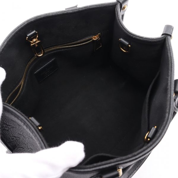 2 Louis Vuitton Onthego PM Monogram Emplant Noir Handbag Black