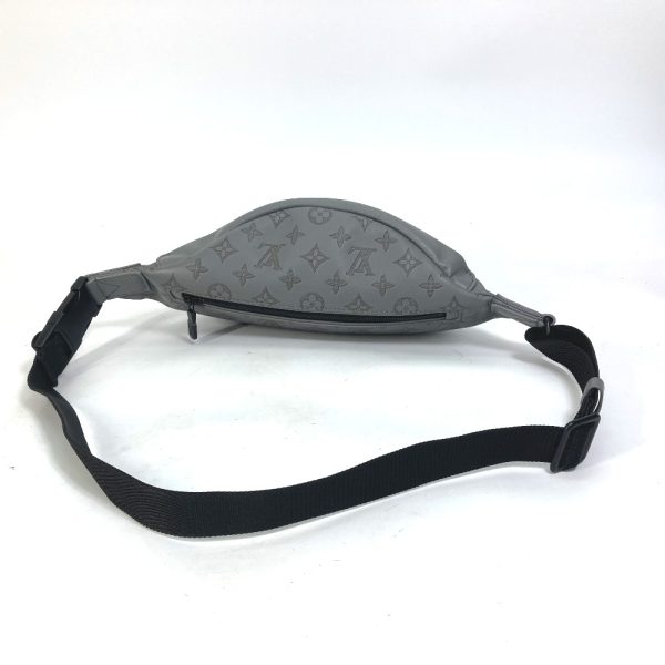 2 Louis Vuitton Monogram Shadow Discovery Bum Bag PM Shoulder Bag Gray