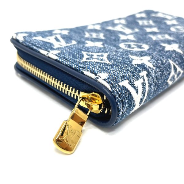 2 Louis Vuitton Monogram Zippy Wallet Jacquard Denim Blue