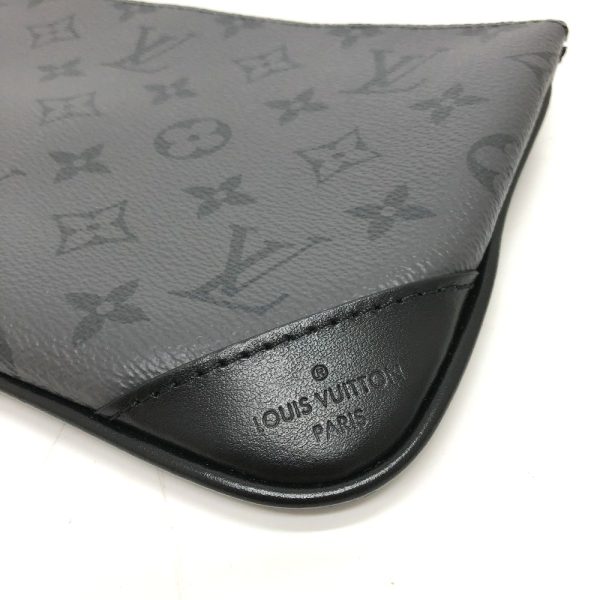 2 Louis Vuitton Monogram Eclipse Trio Clutch Bag Black