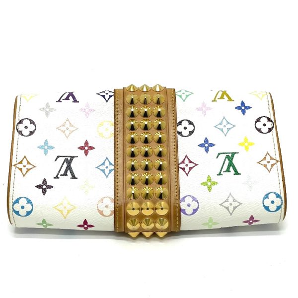 2 Louis Vuitton Monogram Pochette Clutch Bag Multicolor