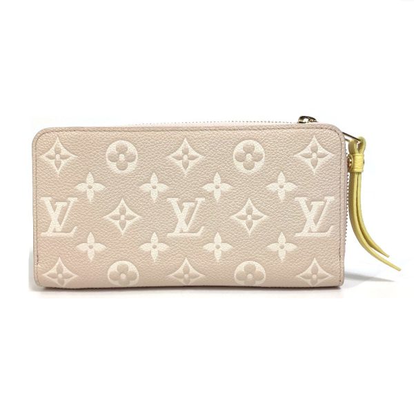 2 Louis Vuitton Monogram Amplant Zippy Wallet Round Zipper Pink Beige Yellow