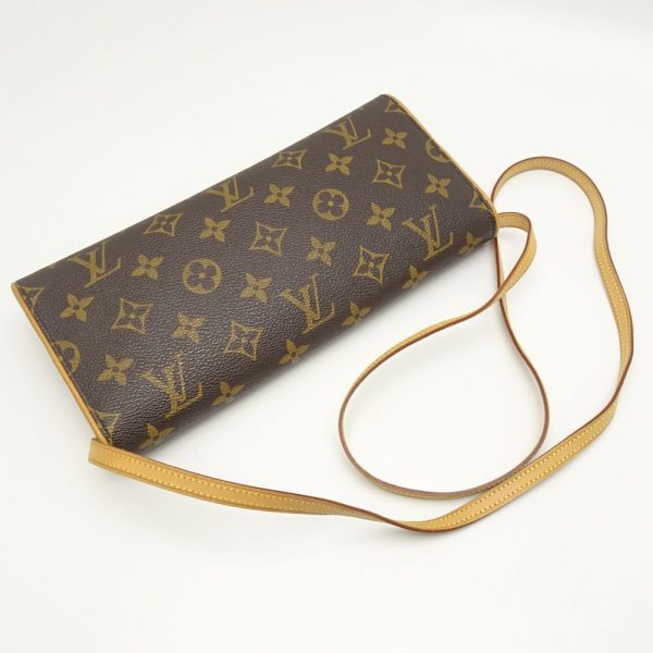 2 Louis Vuitton Monogram Pochette Twin GM Brown 2WAY Bag