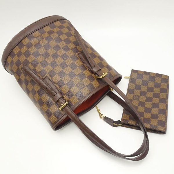 2 Louis Vuitton Damier Marais Ebene Shoulder Totebag