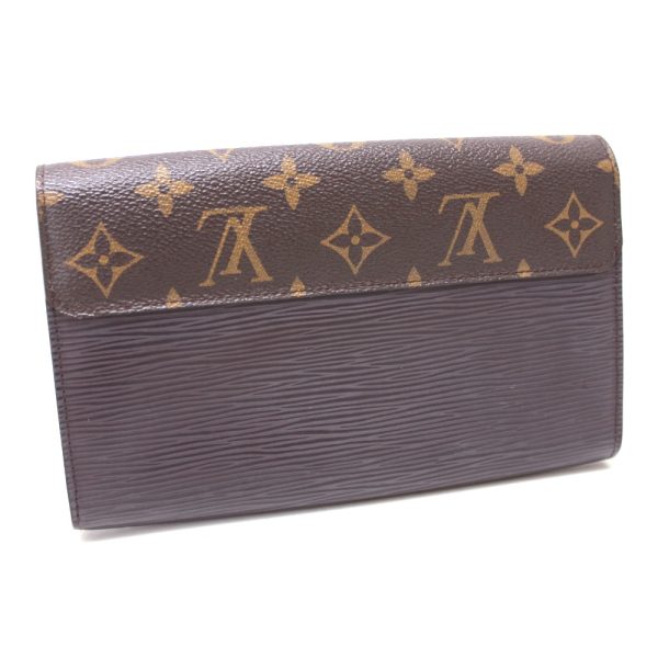 2 Louis Vuitton Monogram Epi Portefeuille Marie Rose Long Wallet Brown