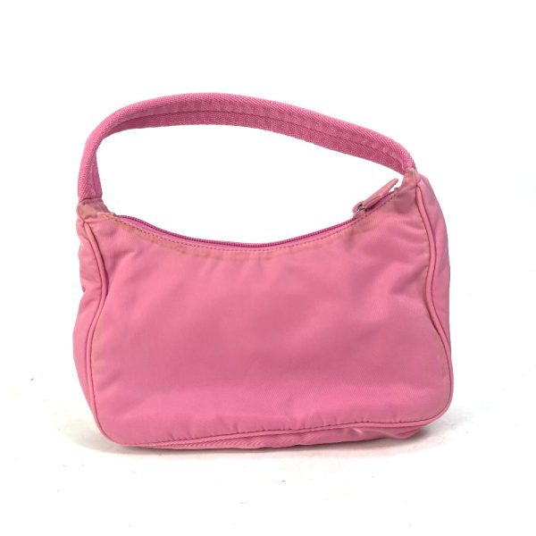 2 Prada Triangle Plate Mini Bag Handbag Pink