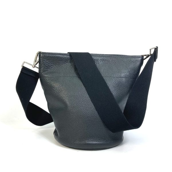 2 Prada Vitello Dyno Bucket Diagonal Shoulder Bag Black