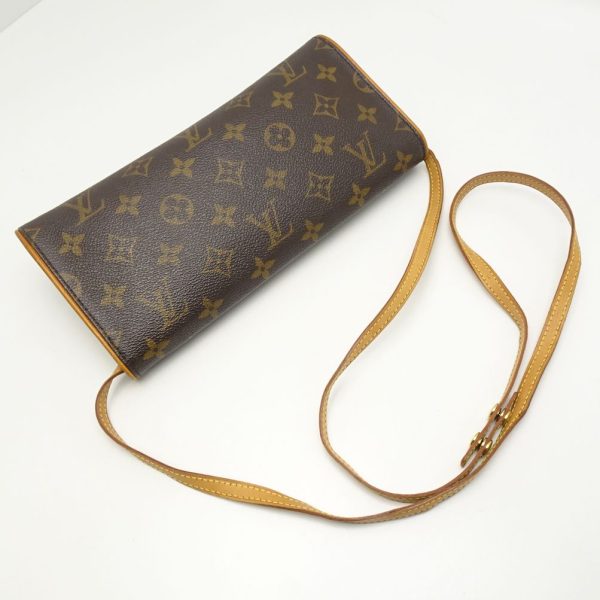 2 Louis Vuitton Monogram Pochette Twin GM Brown