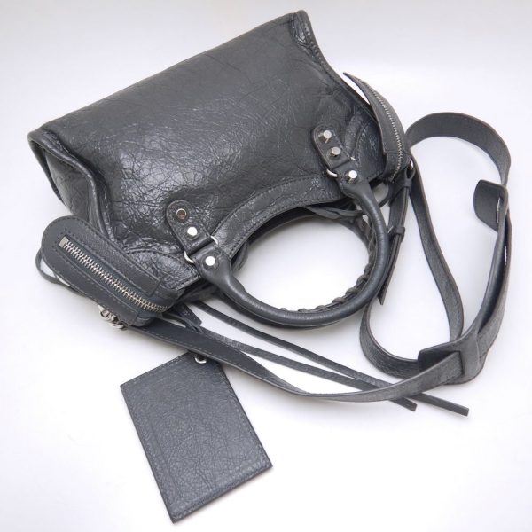 2 Balenciaga Classic Mini City Handbag Dark Gray