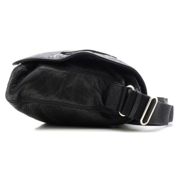 2 Balenciaga Crossbody Shoulder Bag Messenger Lambskin Black