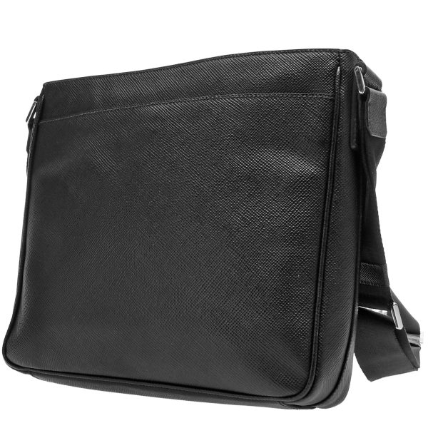 2 Prada Black Hardware Saffiano Shoulder Bag