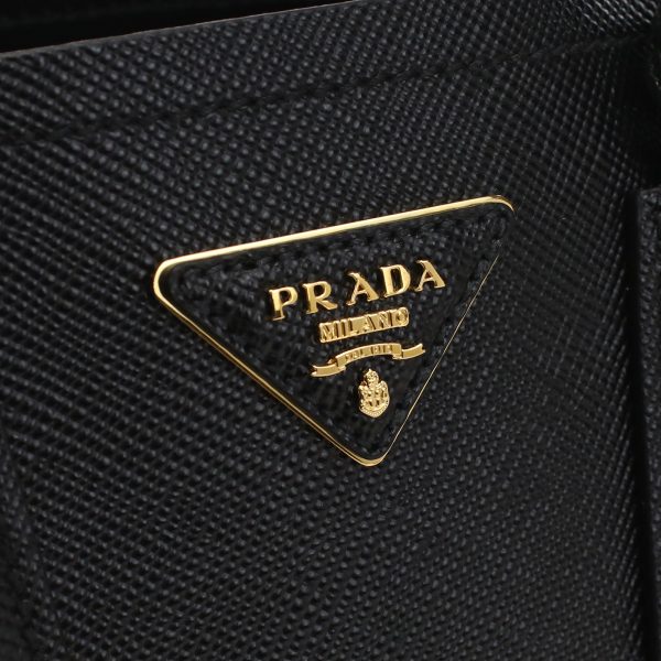 2 Prada Tote Handbag Triangle Shoulder Bag Nero Black