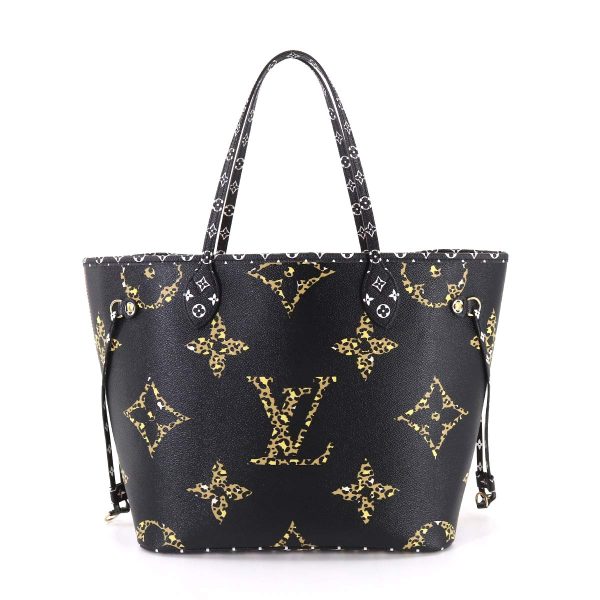 2 Louis Vuitton Monogram Jungle Neverfull MM Tote Bag Noir